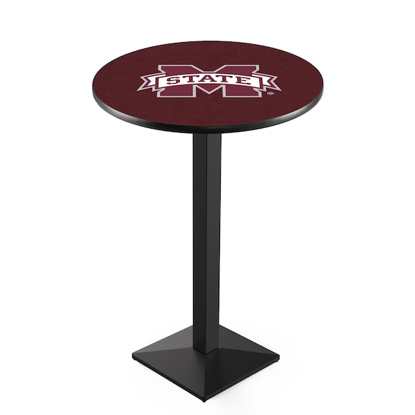 42" Blk Wrinkle Mississippi State Pub Table